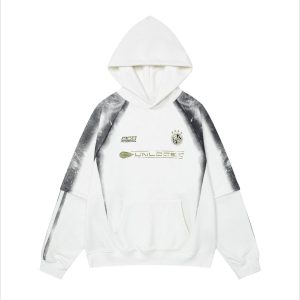 Concert Outfit Vintage Letter Print Hip-Hop Hoodie