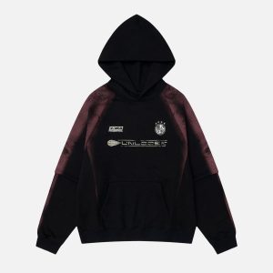 Concert Outfit Vintage Letter Print Hip-Hop Hoodie