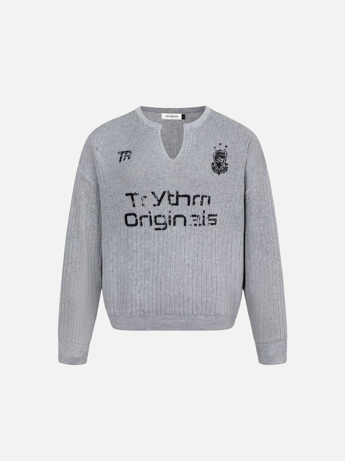 Concert Outfit Vintage Letter Small V-Neck Sweater Concert Outfit Vintage Letter Small V-Neck Sweater