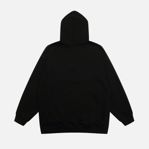 Concert Outfit Vintage Letters Towel Embroidery Hoodie