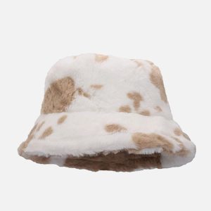 Concert Outfit Vintage Milk Cow Pattern Hat