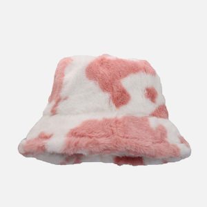 Concert Outfit Vintage Milk Cow Pattern Hat