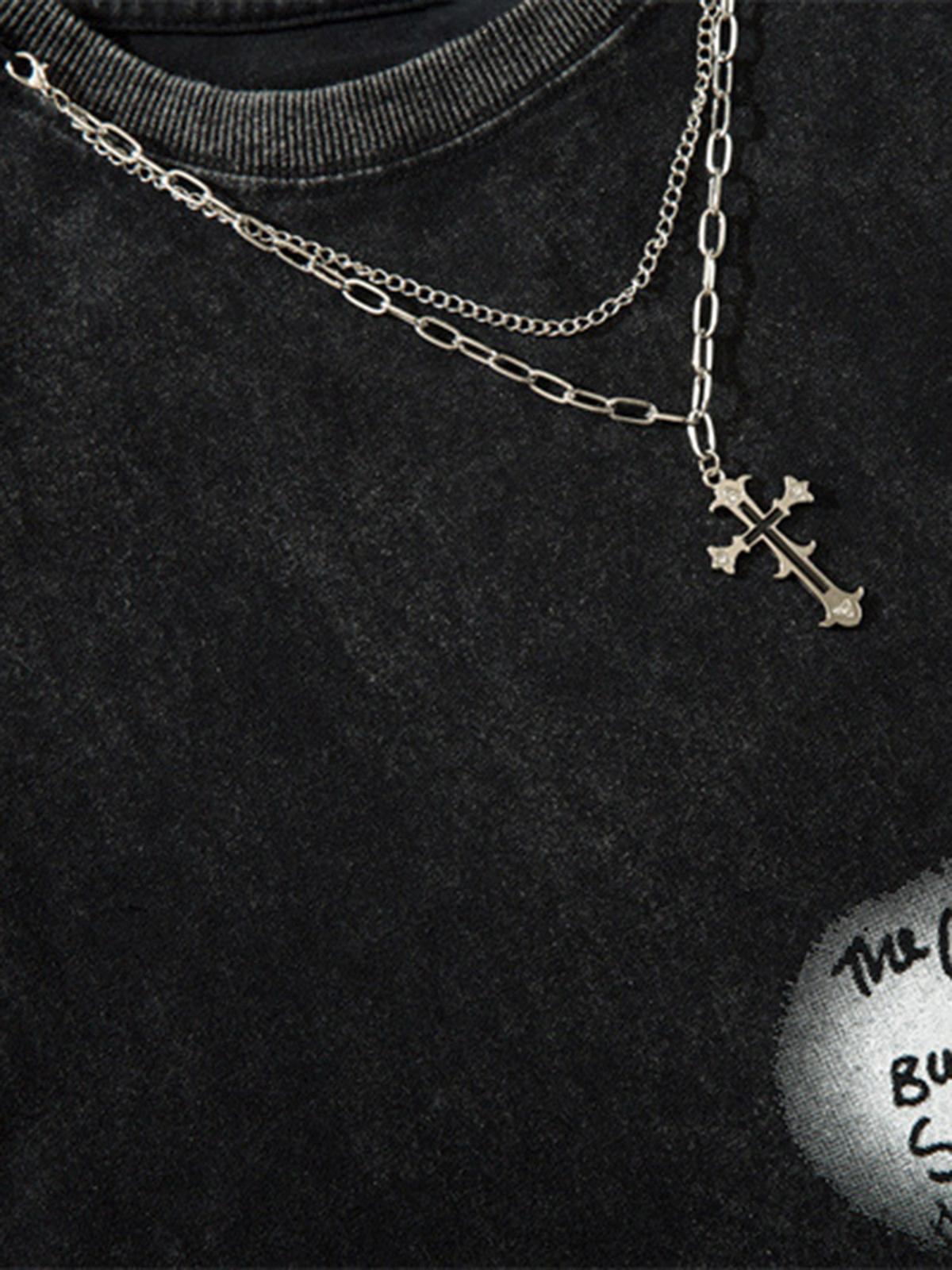 Concert Outfit Vintage Necklace Star Print Hip-Hop Tank Top Concert Outfit Vintage Necklace Star Print Hip-Hop Tank Top