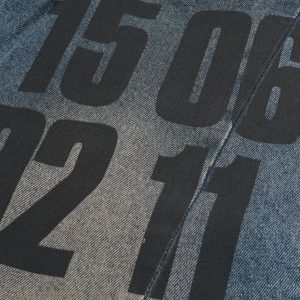 Concert Outfit Vintage Number Print Jeans