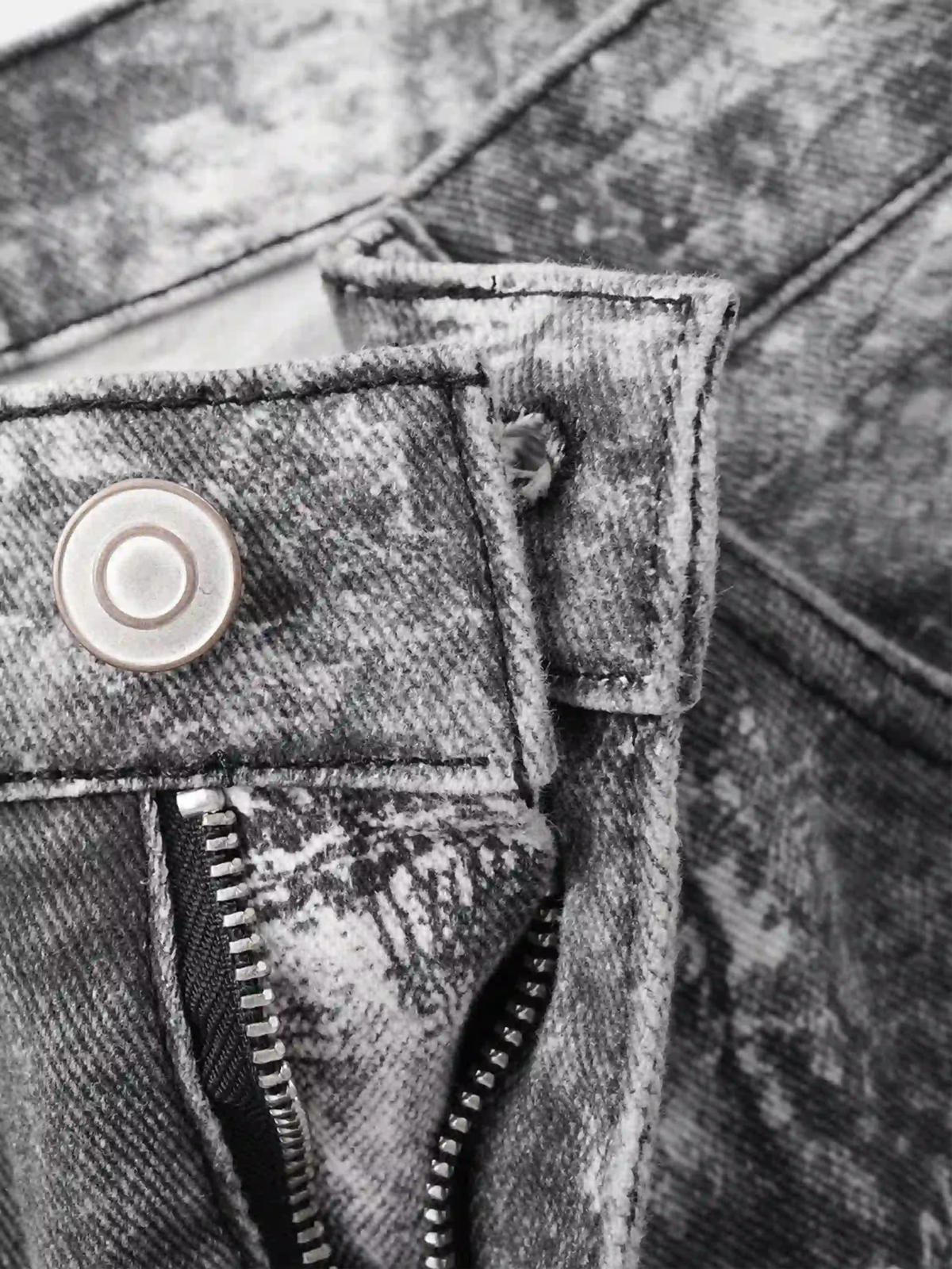 Concert Outfit Vintage Paisley Digital Print Straight Jeans Concert Outfit Vintage Paisley Digital Print Straight Jeans