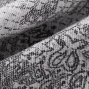 Concert Outfit Vintage Paisley Digital Print Straight Jeans