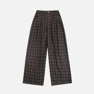 Concert Outfit Vintage Plaid Sweatpants