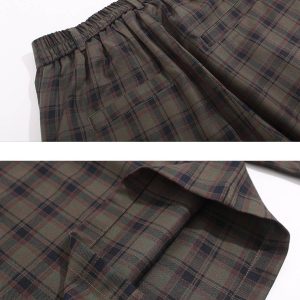 Concert Outfit Vintage Plaid Sweatpants