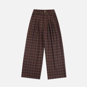 Concert Outfit Vintage Plaid Sweatpants