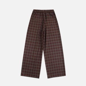 Concert Outfit Vintage Plaid Sweatpants