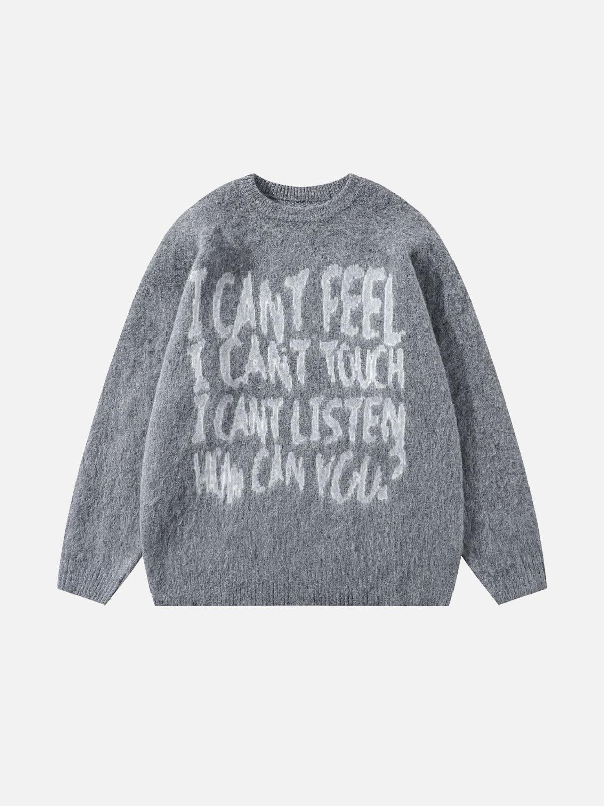 Concert Outfit Vintage Print Letter Sweater Concert Outfit Vintage Print Letter Sweater