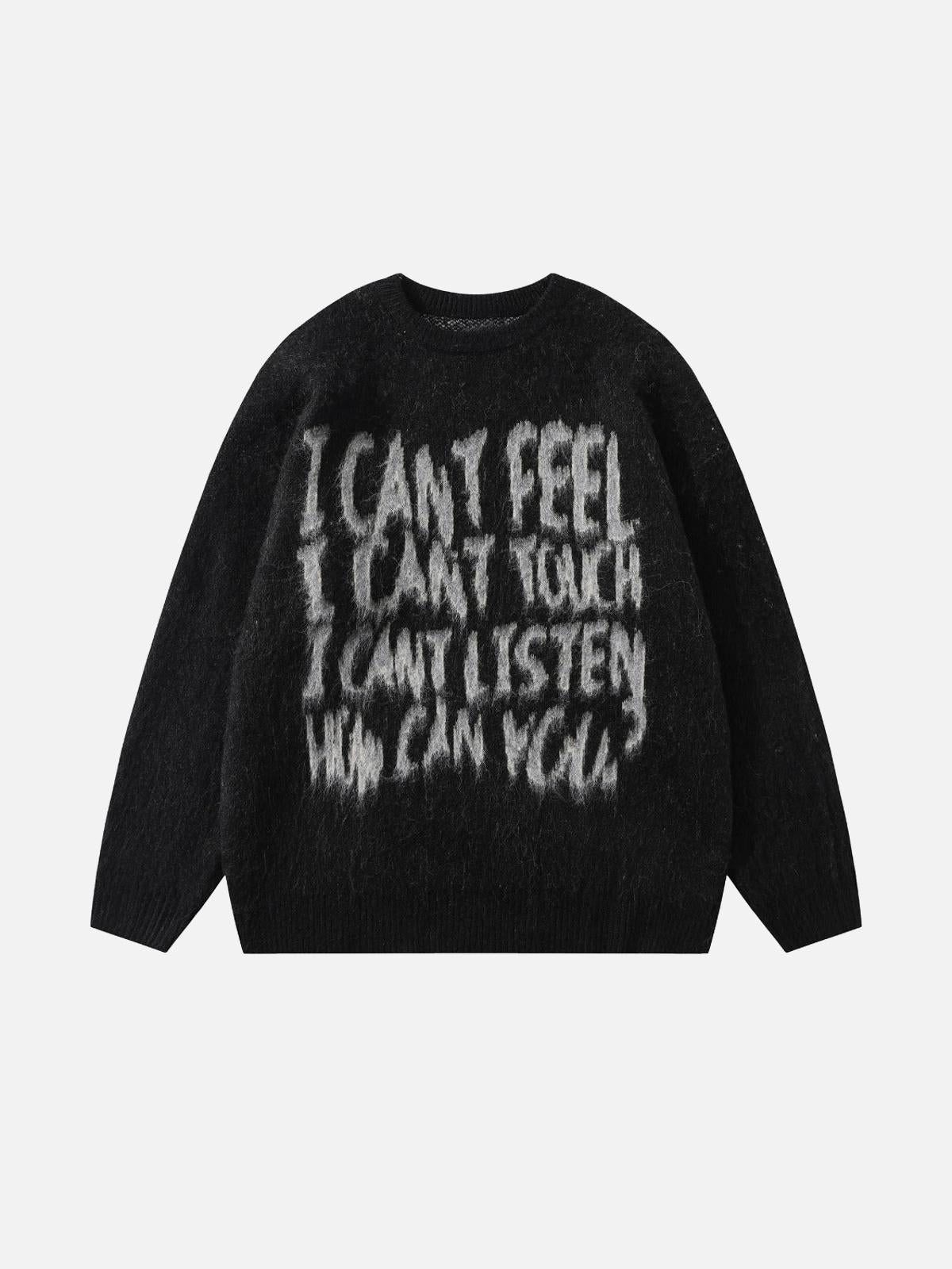 Concert Outfit Vintage Print Letter Sweater Concert Outfit Vintage Print Letter Sweater