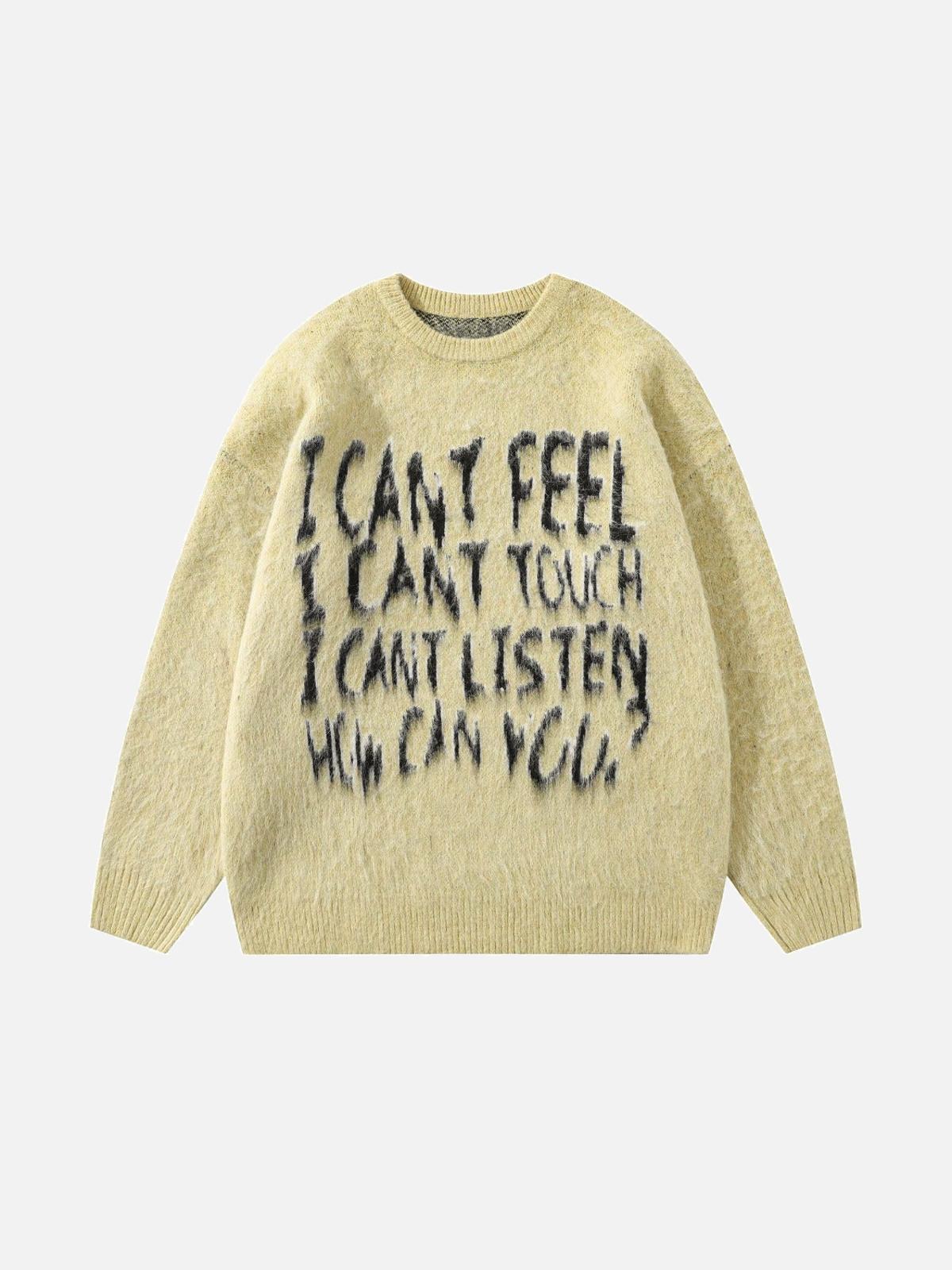 Concert Outfit Vintage Print Letter Sweater Concert Outfit Vintage Print Letter Sweater