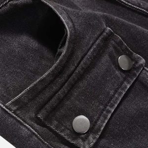 Concert Outfit Vintage Punk Distressed Multi-Pocket Jeans