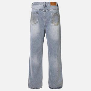 Concert Outfit Vintage Ripped Graffiti Jeans