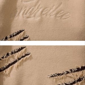 Concert Outfit Vintage Ripped Lazy Style Sweater