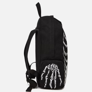 Concert Outfit Vintage Skull Print Shoulder Bag