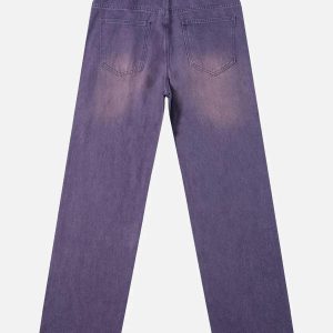 Concert Outfit Vintage Solid Gradient Jeans