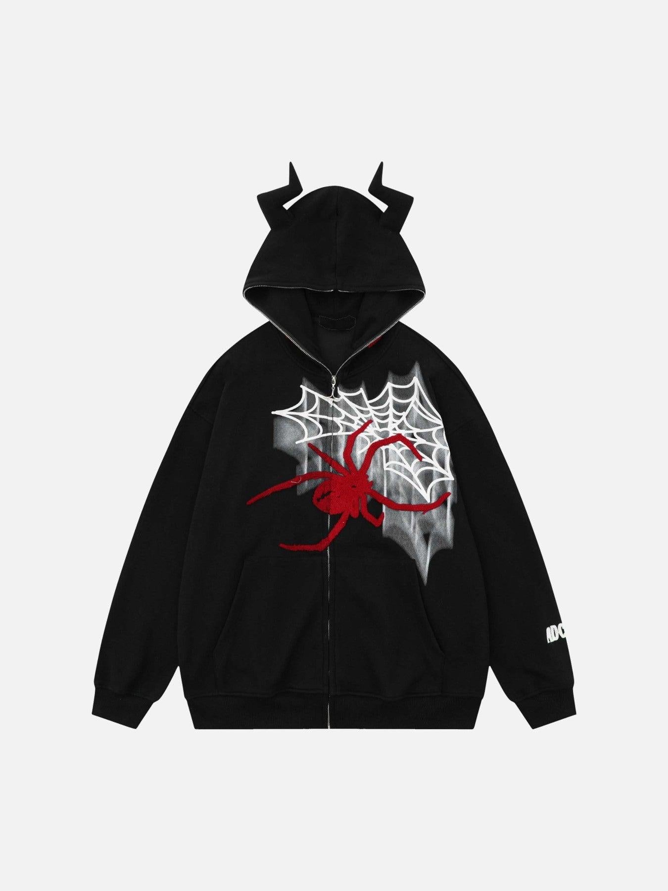 Concert Outfit Vintage Spider Hooded Sweatshirt Concert Outfit Vintage Spider Hooded Sweatshirt