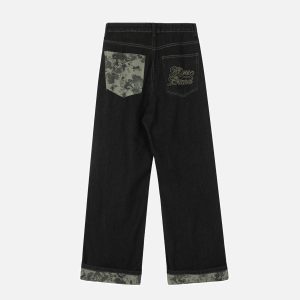 Concert Outfit Vintage Straight Leg Rolled Hem Jeans