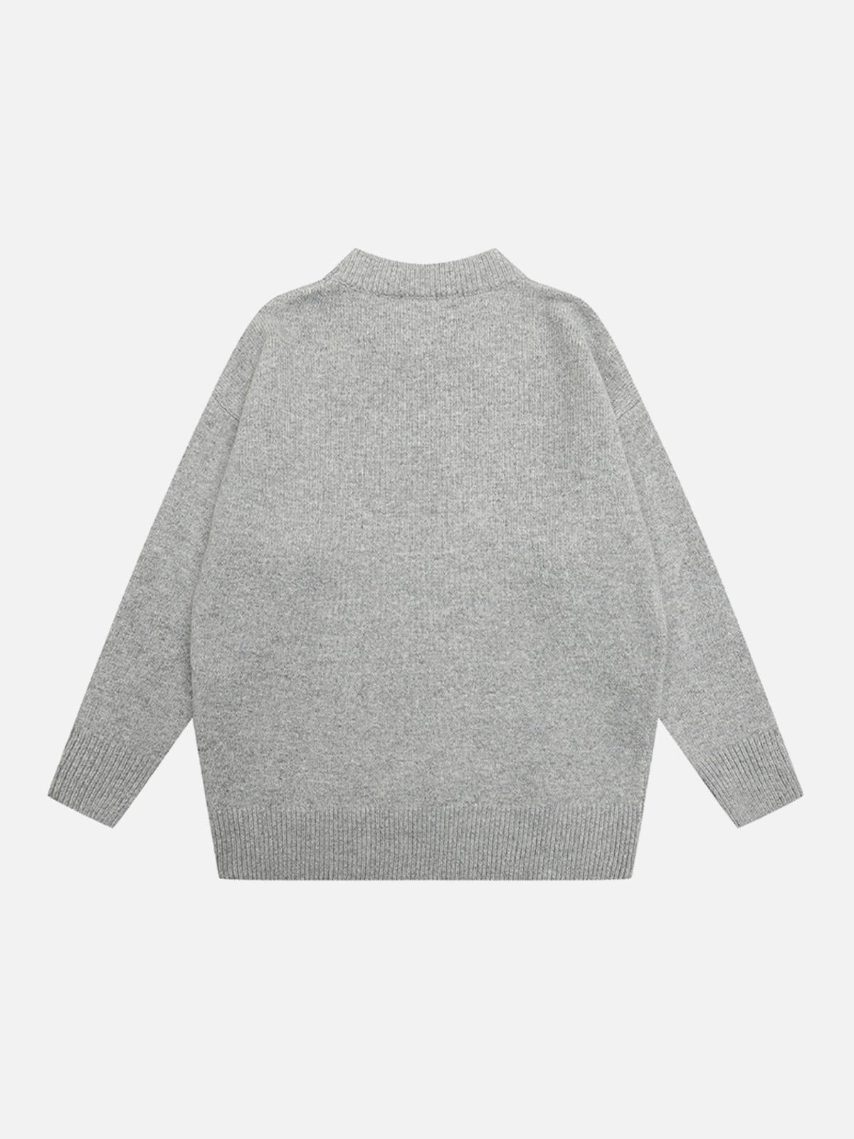 Concert Outfit Vintage street Letter Embroidery Sweater Concert Outfit Vintage street Letter Embroidery Sweater