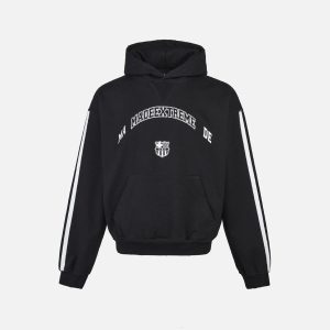 Concert Outfit Vintage Stripe Print Hoodie