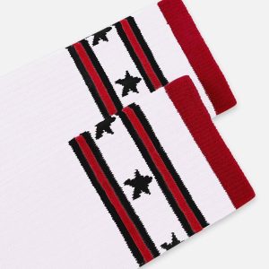 Concert Outfit Vintage Stripe Star Graphic Socks