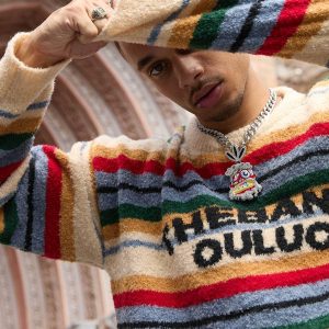 Concert Outfit Vintage Striped Sweater