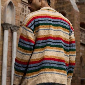 Concert Outfit Vintage Striped Sweater