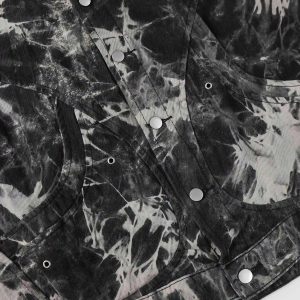 Concert Outfit Vintage Tie-Dye Denim Jacket