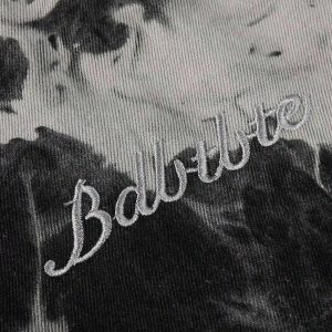 Concert Outfit Vintage Tie-Dye Denim Jacket