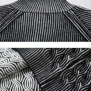 Concert Outfit Vintage Turtleneck Zipper Cardigan