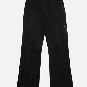 Concert Outfit Vintage Wash Adjustable Zip Jeans