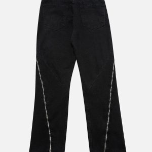 Concert Outfit Vintage Wash Adjustable Zip Jeans