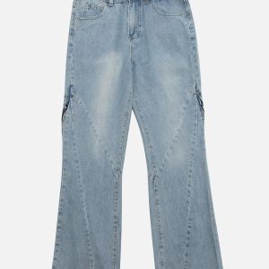 Concert Outfit Vintage Wash Adjustable Zip Jeans