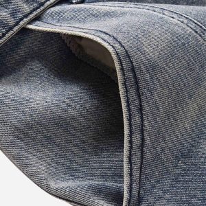 Concert Outfit Vintage Washed And Frayed Baggy Jeans