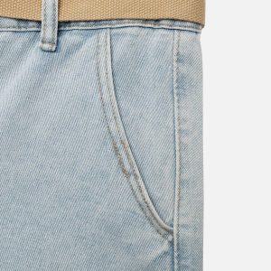 Concert Outfit Vintage Washed Belt Jorts