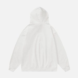 Concert Outfit Vintage Washed Dark Print Hoodie