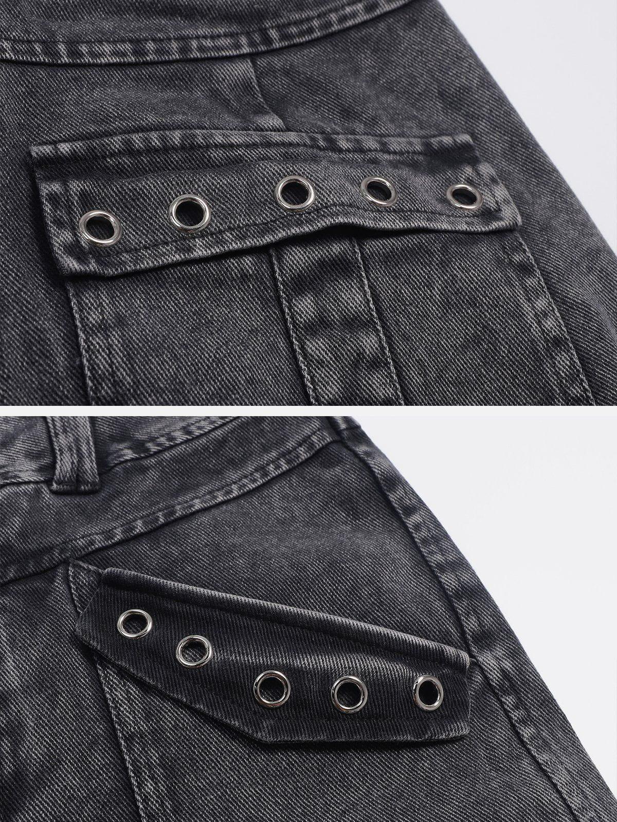 Concert Outfit Vintage Washed Denim Cargo Jeans Concert Outfit Vintage Washed Denim Cargo Jeans