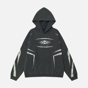 Concert Outfit Vintage Washed Distressed Hoodie