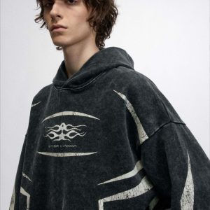 Concert Outfit Vintage Washed Distressed Hoodie