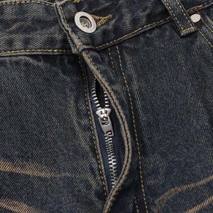 Concert Outfit Vintage Washed Distressed Multi Pocket Cargo Jeans