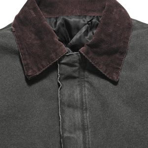 Concert Outfit Vintage Washed Distressed Quilted Work Jacket