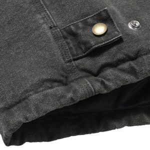 Concert Outfit Vintage Washed Distressed Quilted Work Jacket