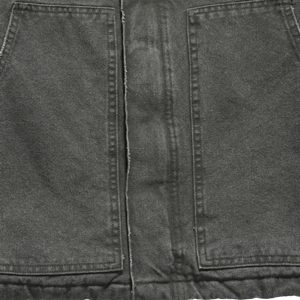 Concert Outfit Vintage Washed Distressed Quilted Work Jacket