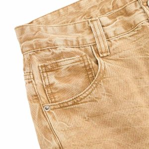 Concert Outfit Vintage Washed Distressed Straight Jeans