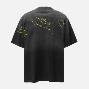 Concert Outfit Vintage Washed Dot Spray T-Shirt