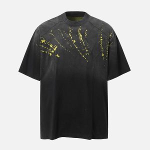 Concert Outfit Vintage Washed Dot Spray T-Shirt