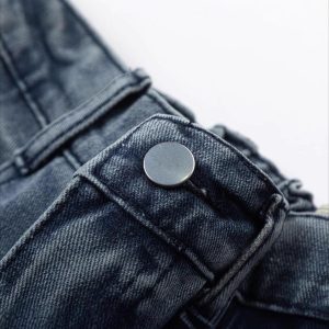 Concert Outfit Vintage Washed Irregular Stitching Jeans