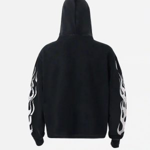 Concert Outfit Vintage Washed Letter Print Hoodie